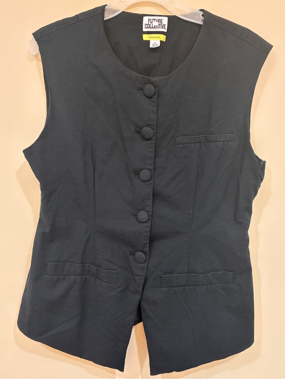 Future Collective Jeneé Naylor Black Sleeveless Vest Size 14